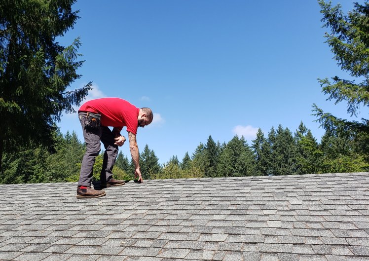 Roof inspection by home inspector Randall Foster